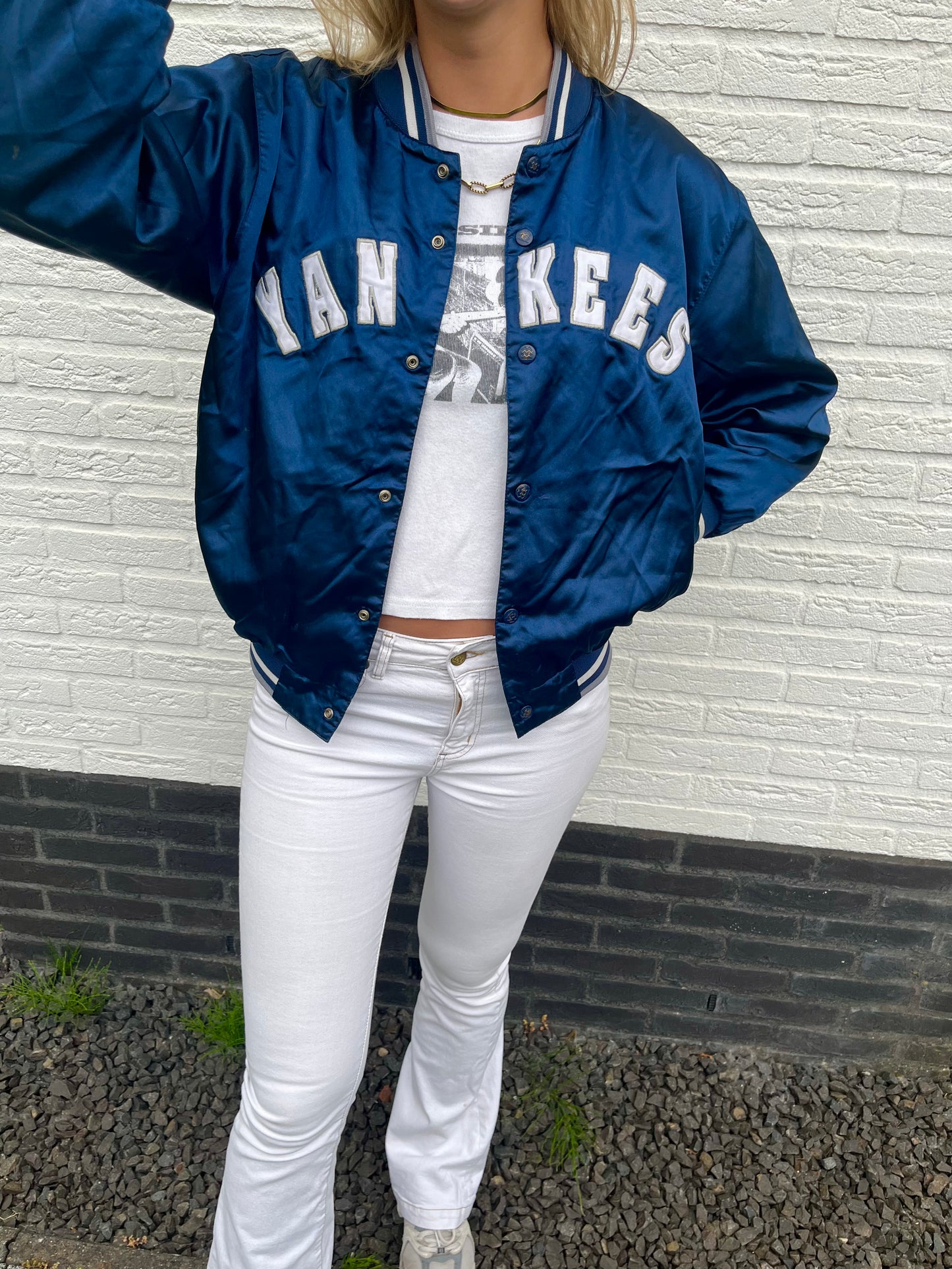 New York Yankees satin bomber | Laura Stappers Vintage