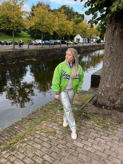 Yankees spell-out jacket green | Laura Stappers Vintage