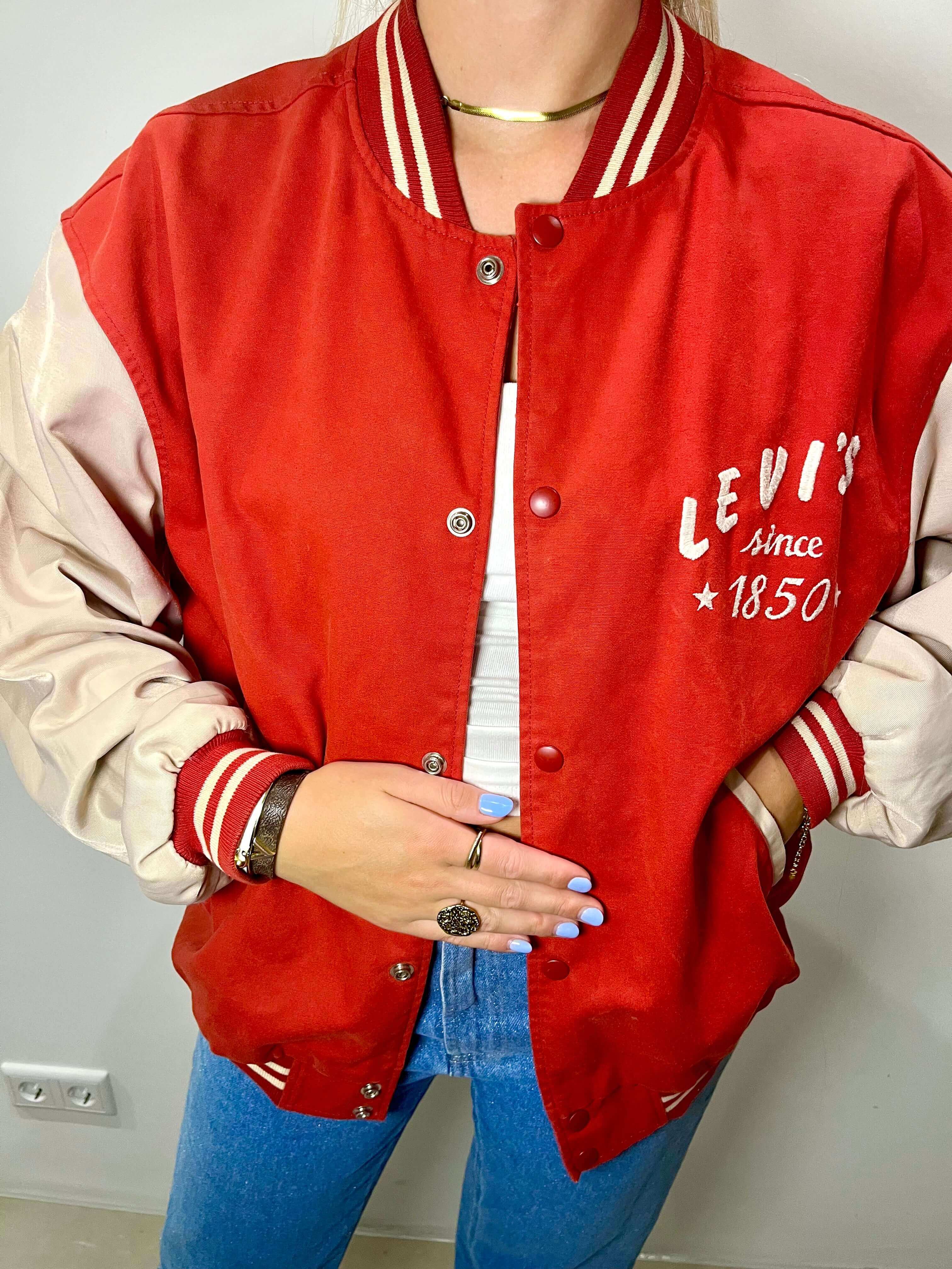 Varsity on sale jacket levis