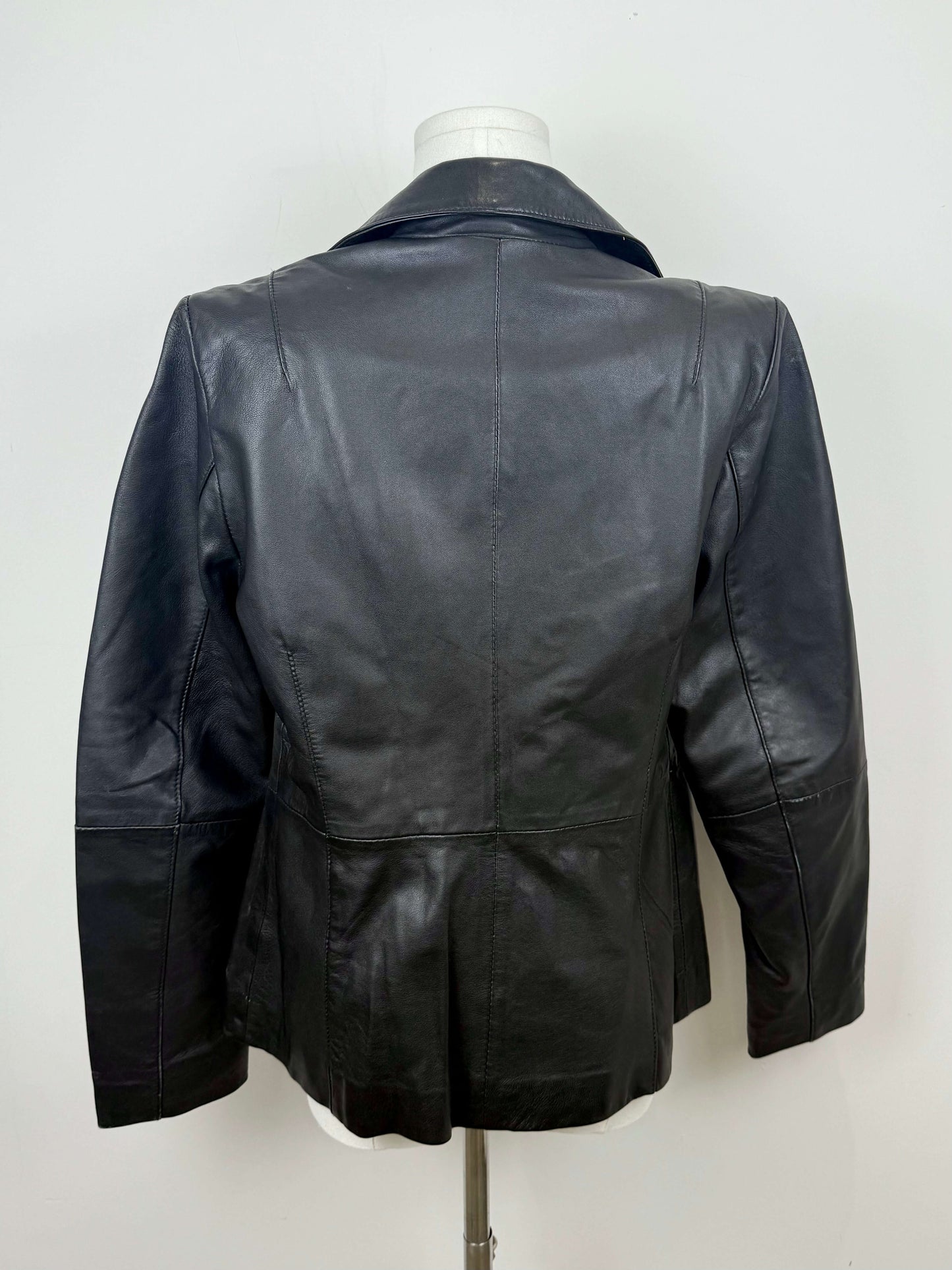 Vintage real leather blazer