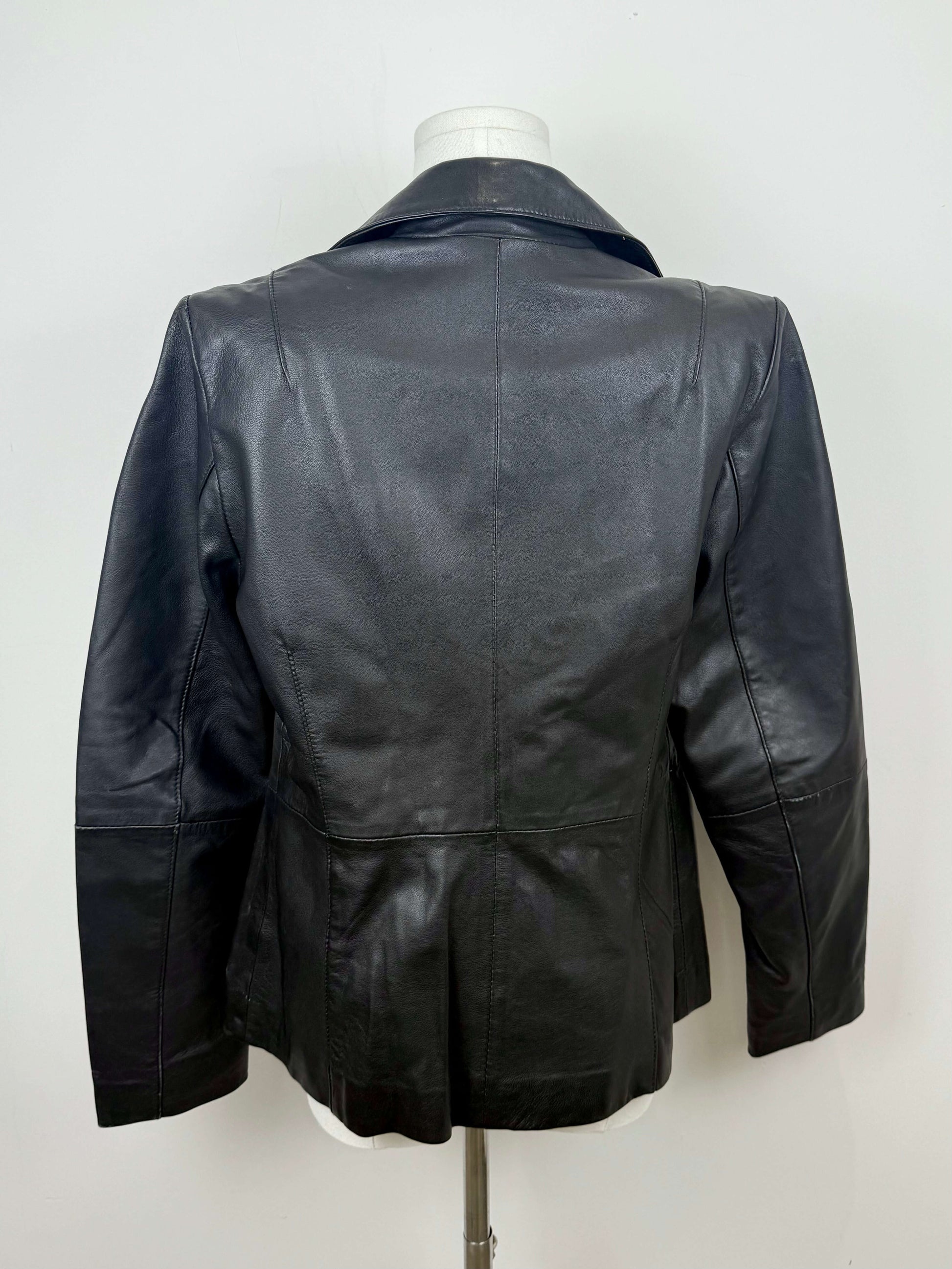 Vintage real leather blazer