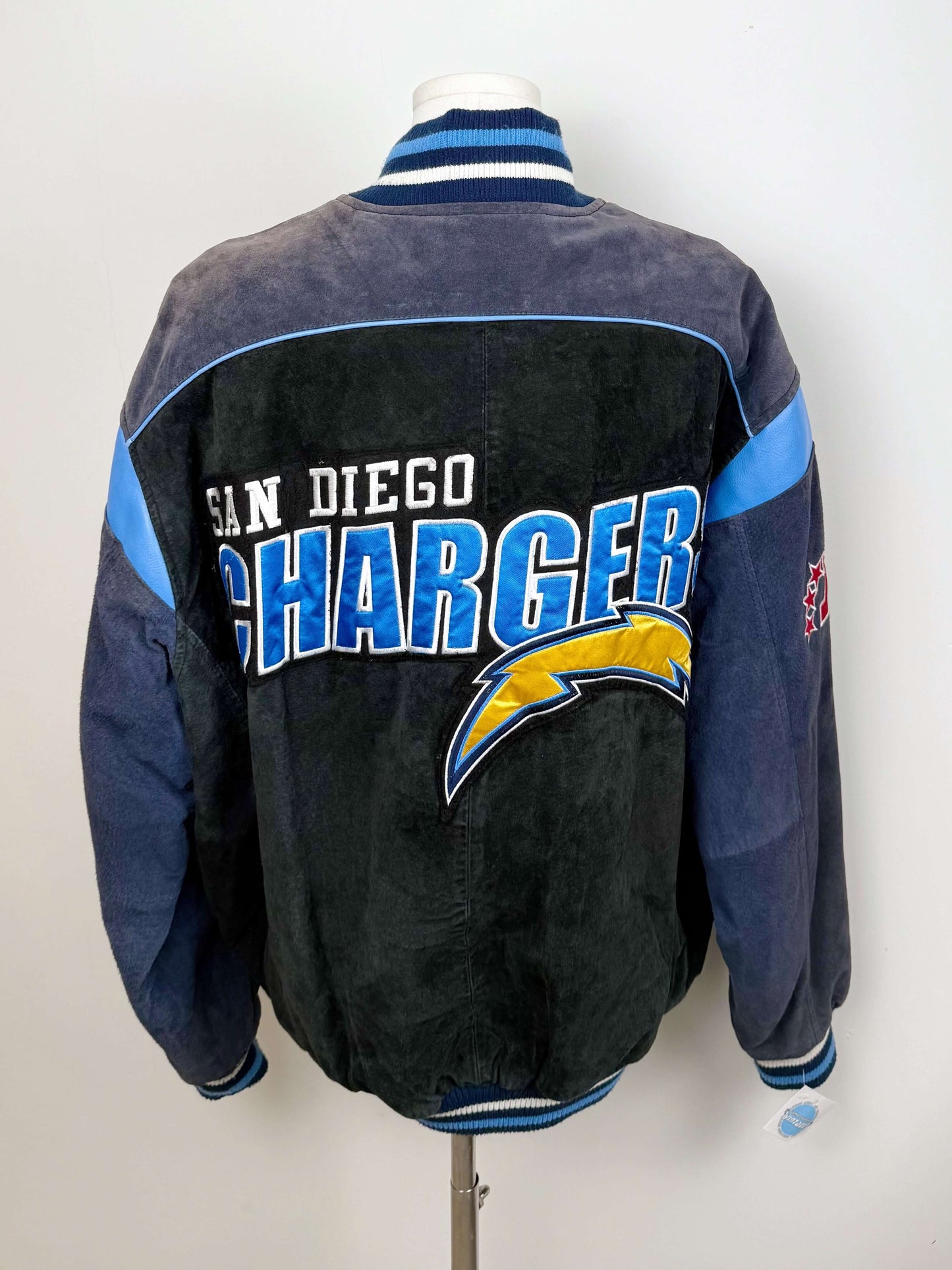 San Diego Chargers suede jacket | Laura Stappers Vintage