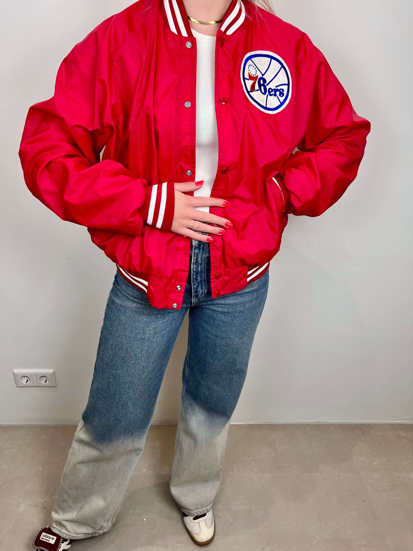 Vintage 76ers satin jacket | Laura Stappers Vintage