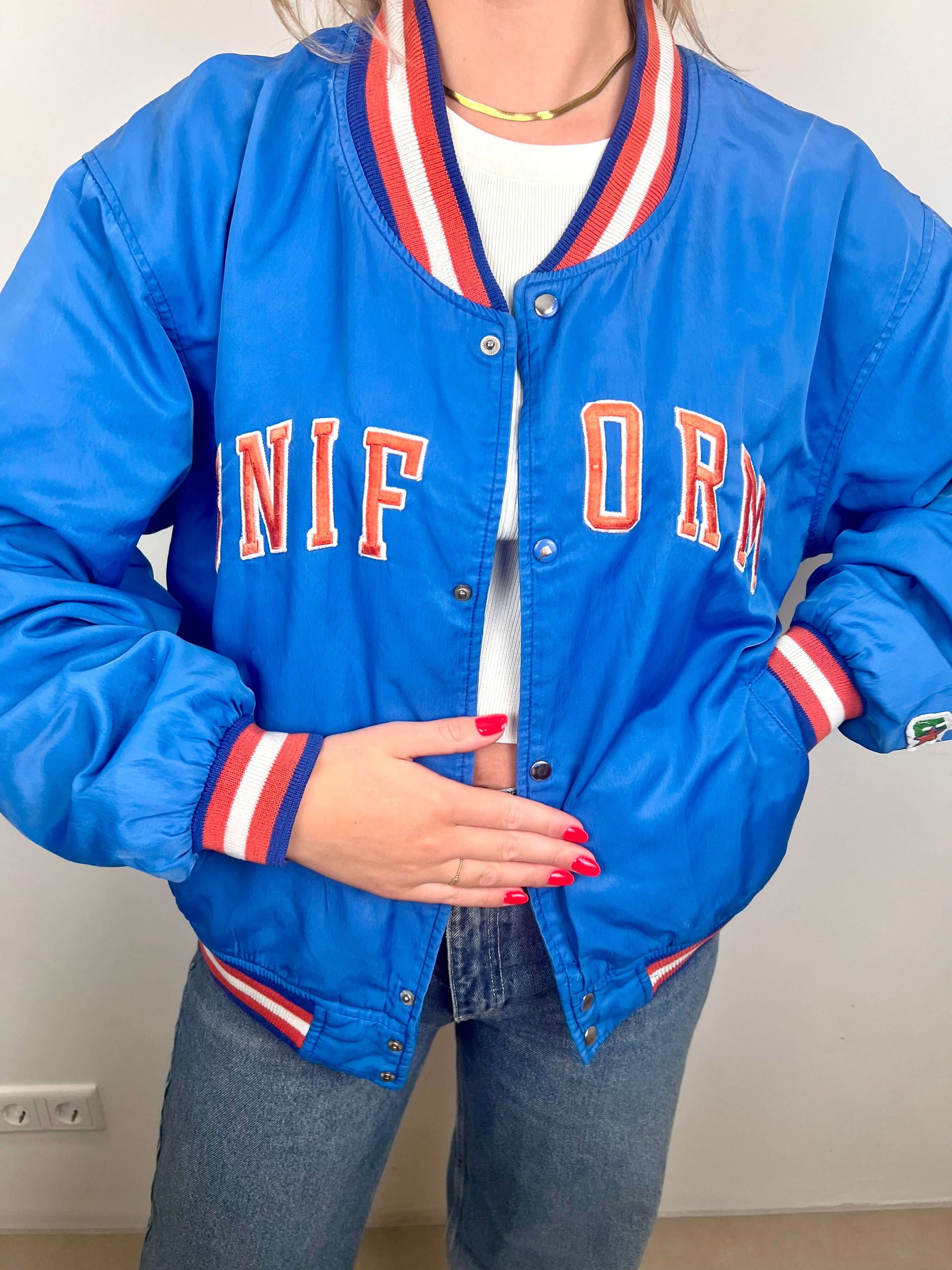 Uniform blue bomber jacket | Laura Stappers Vintage