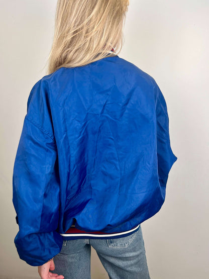 Starter spell out bomber jacket blue | Laura Stappers Vintage