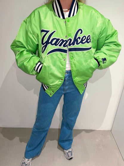 Yankees spell-out jacket green | Laura Stappers Vintage