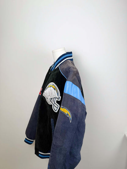 San Diego Chargers suede jacket | Laura Stappers Vintage