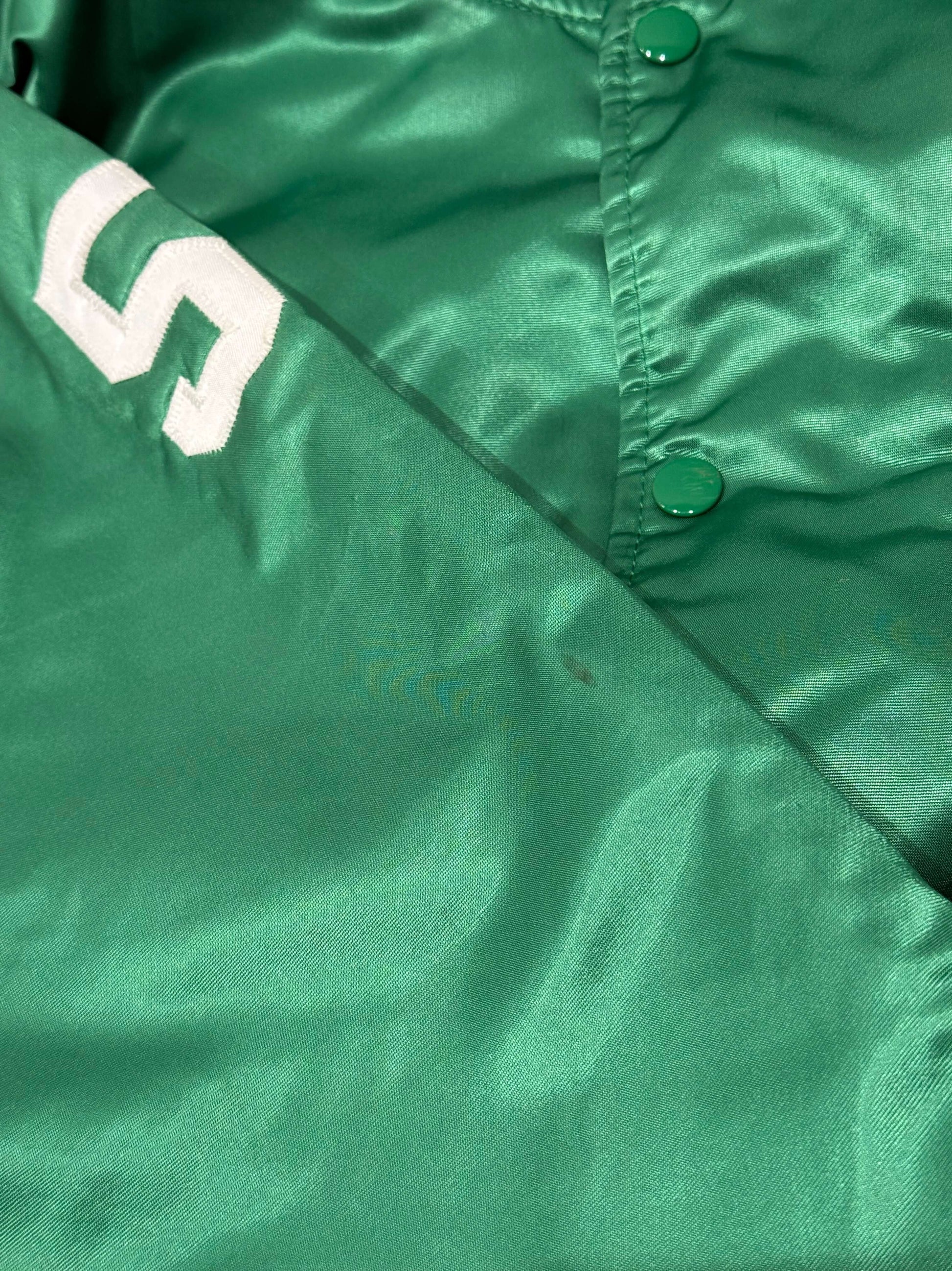 Vintage satin varsity jacket groen | Laura Stappers Vintage
