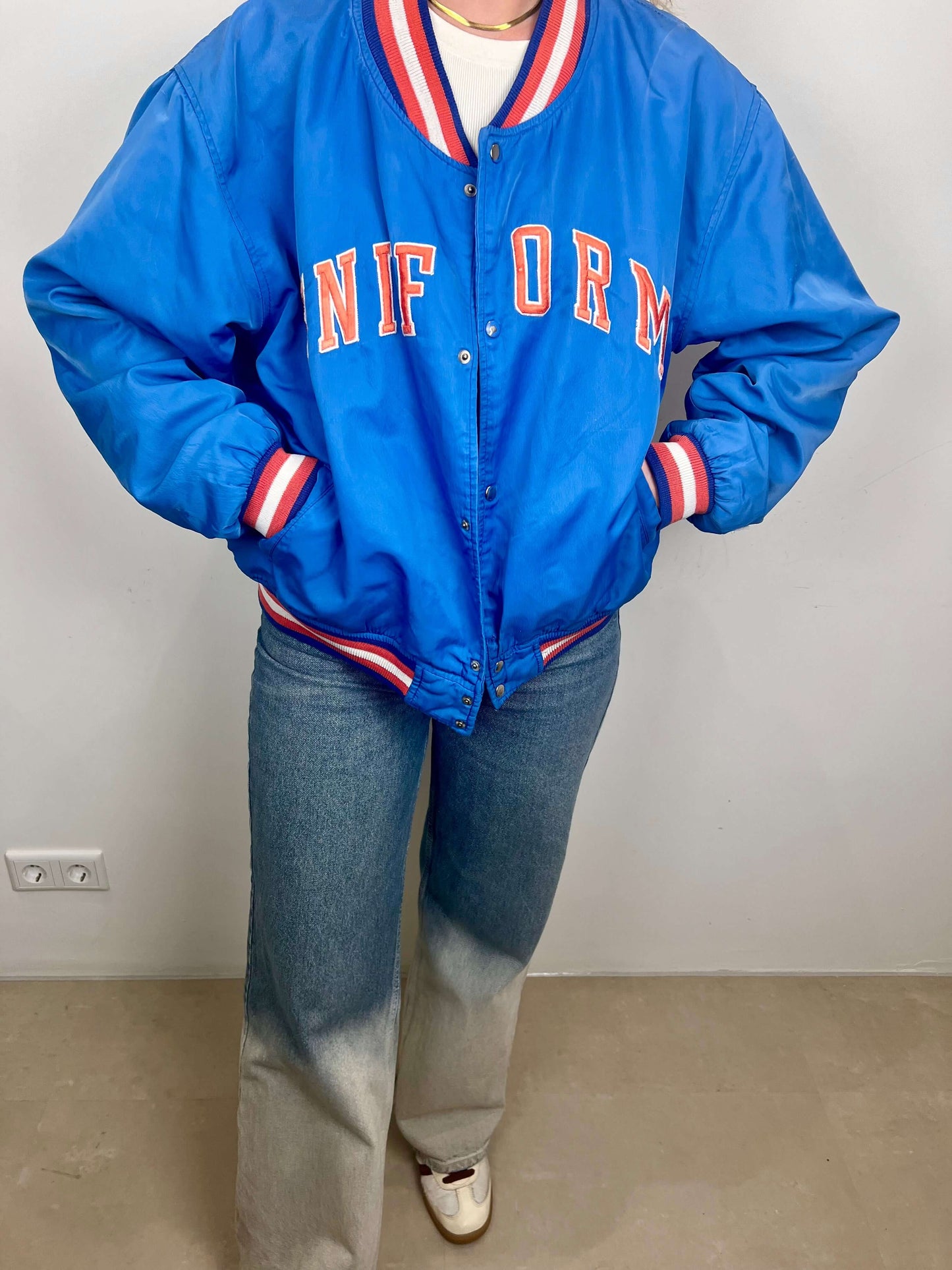 Uniform blue bomber jacket | Laura Stappers Vintage