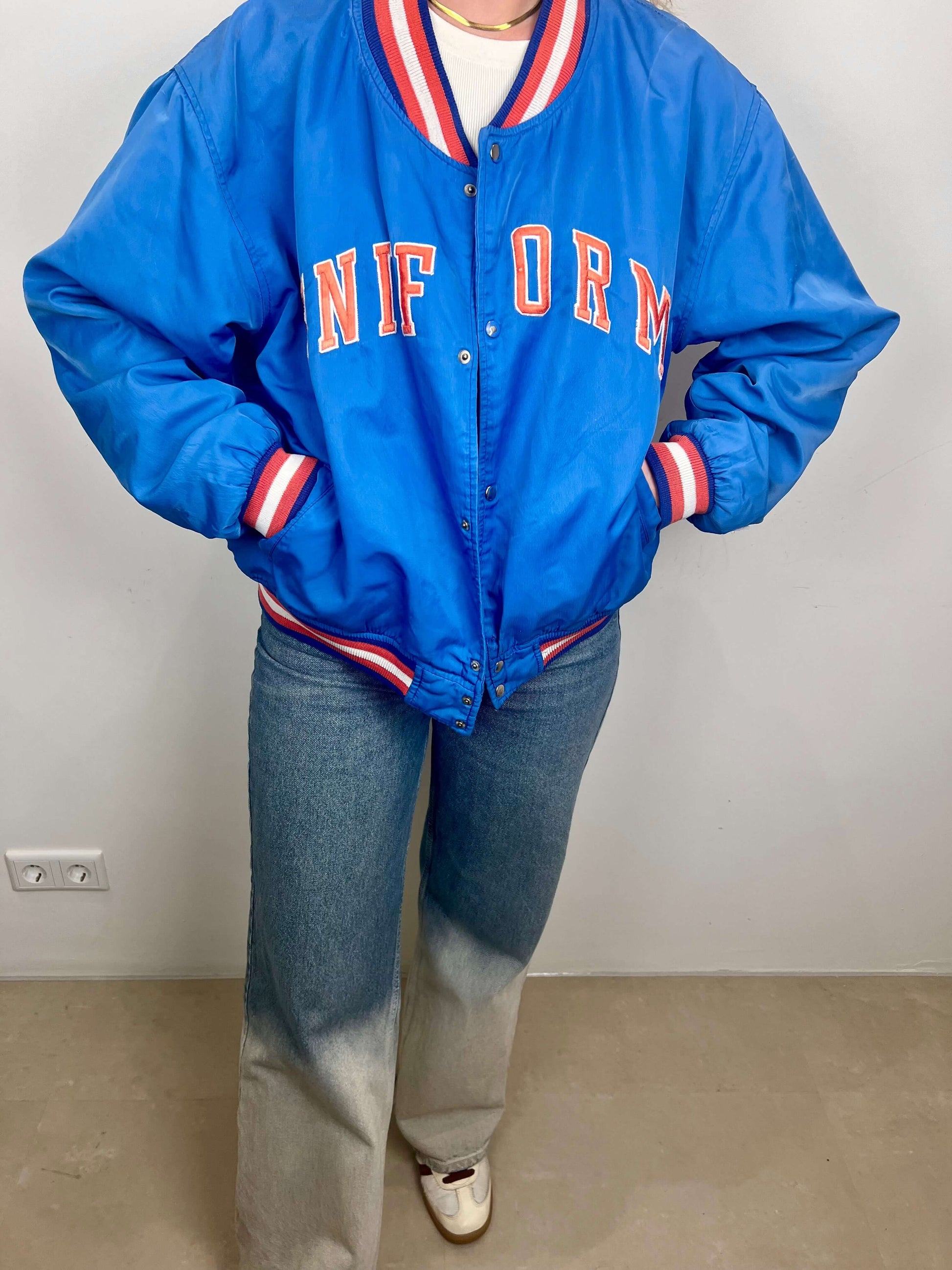 Uniform blue bomber jacket | Laura Stappers Vintage