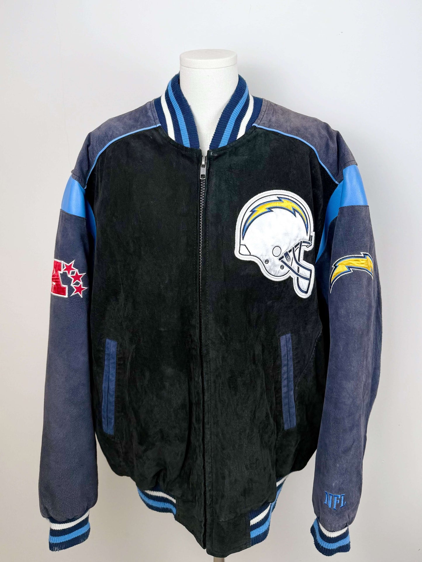 San Diego Chargers suede jacket | Laura Stappers Vintage