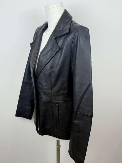Vintage real leather blazer