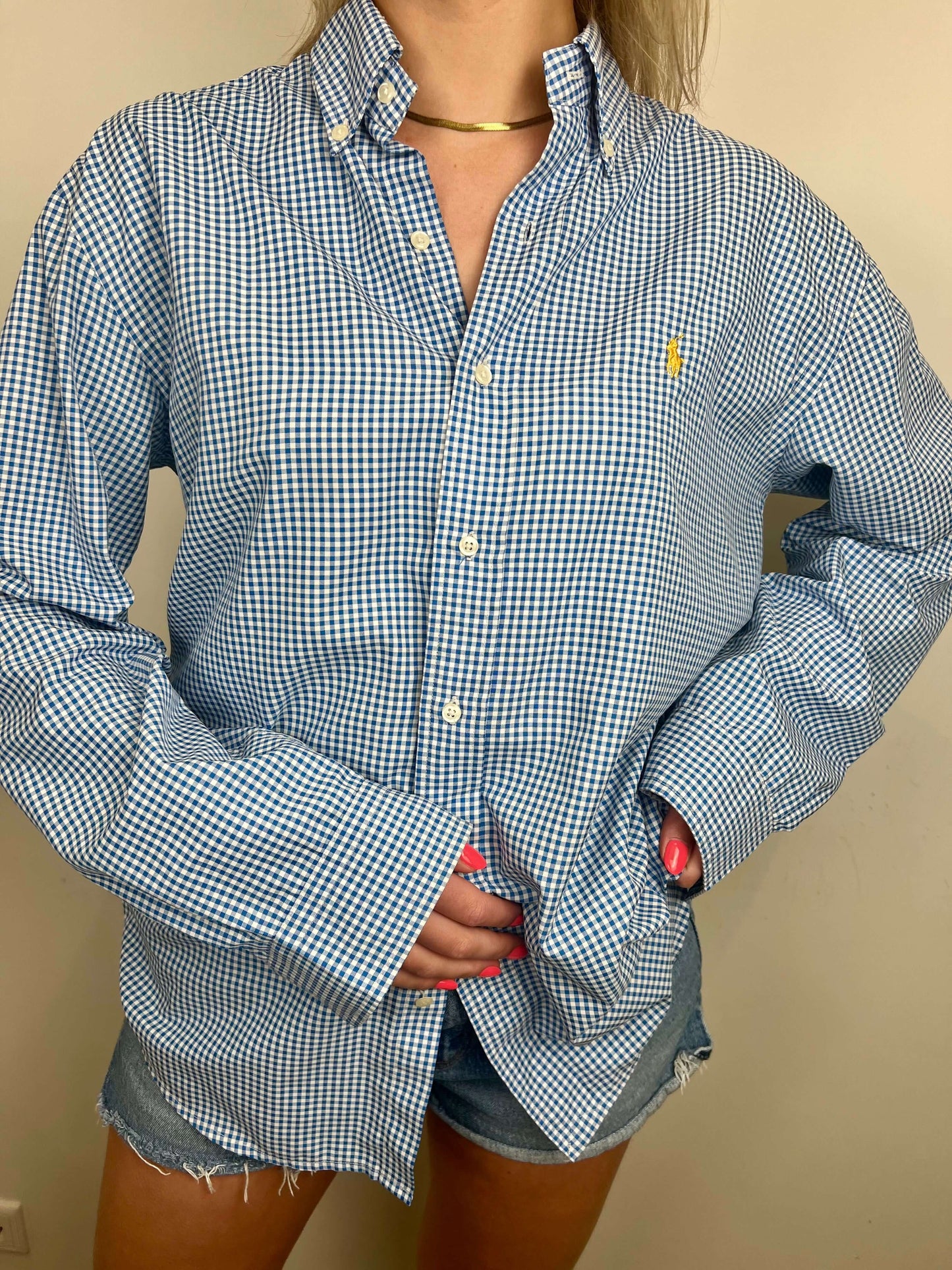 Ralph Lauren checkered blouse | Laura Stappers Vintage