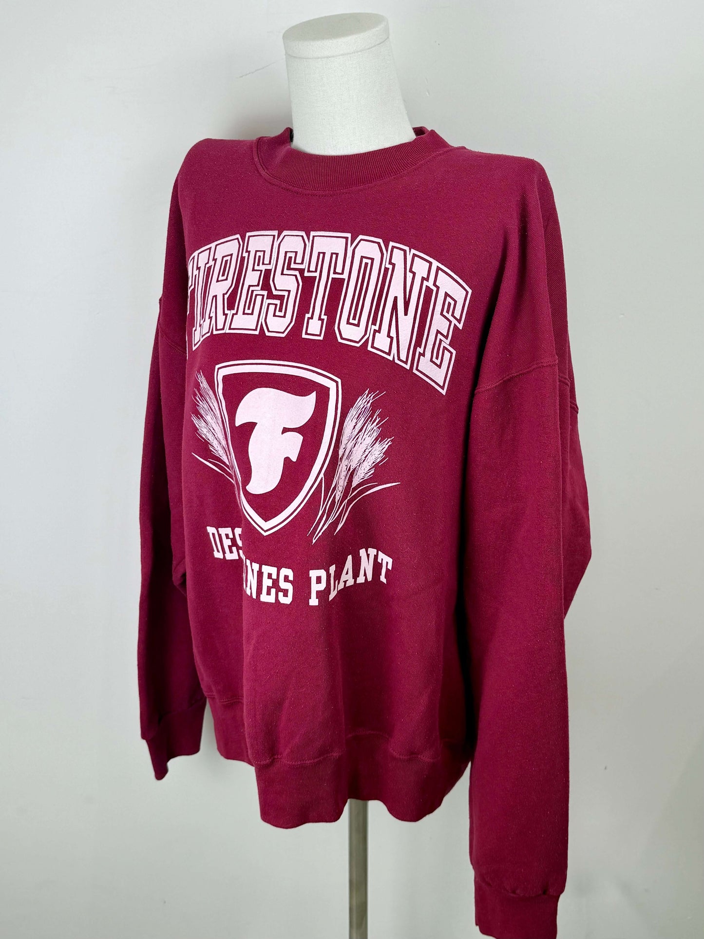 Vintage burgundy Firestone sweater | Laura Stappers Vintage