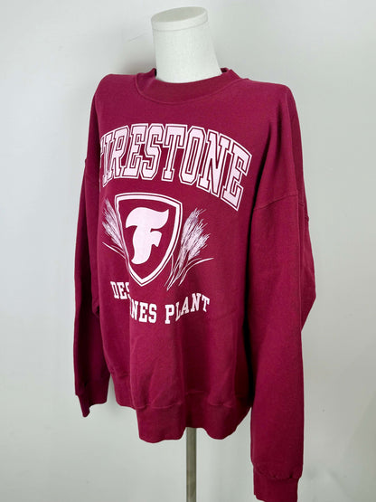 Vintage burgundy Firestone sweater | Laura Stappers Vintage
