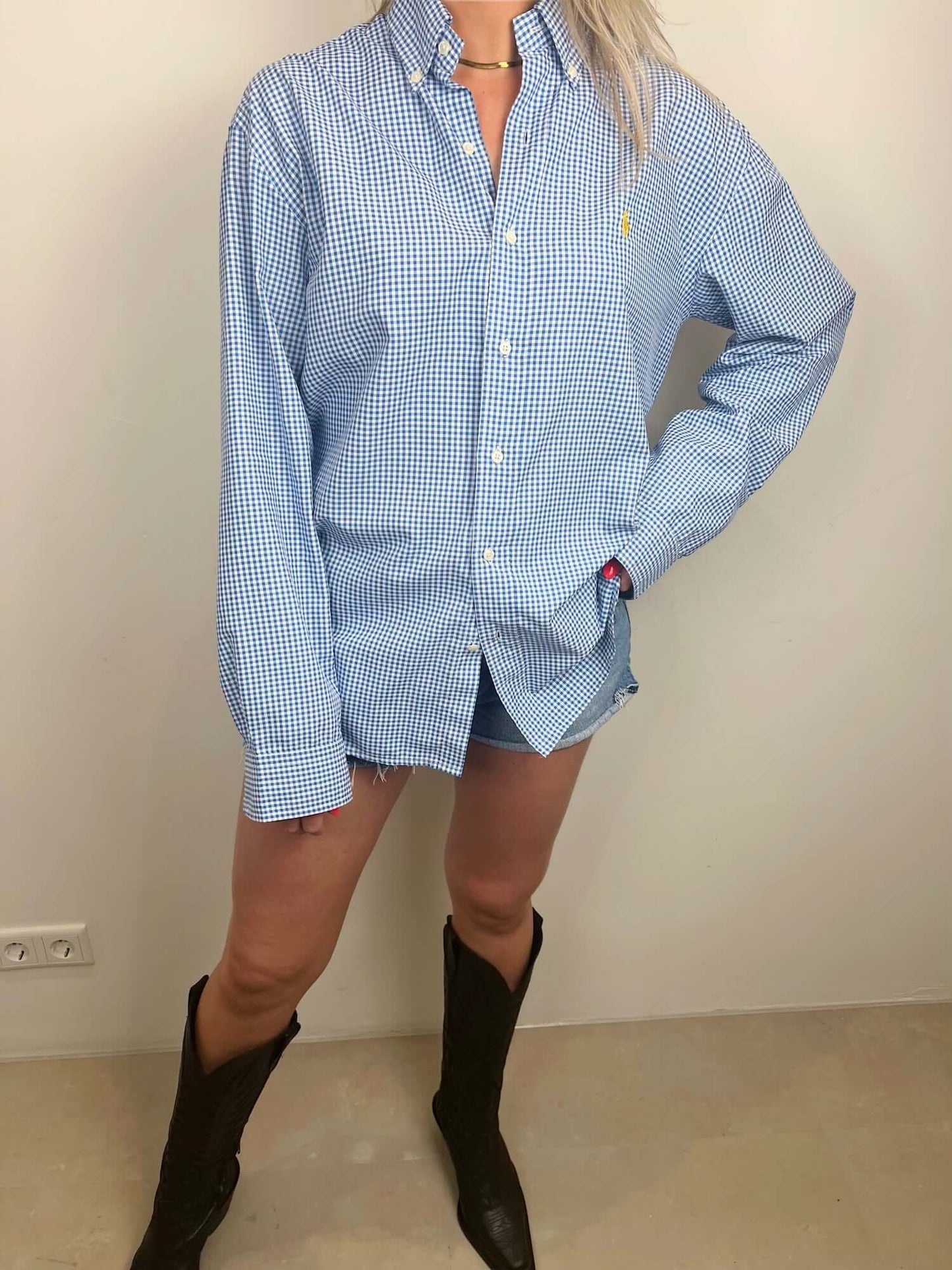 Ralph Lauren checkered blouse | Laura Stappers Vintage