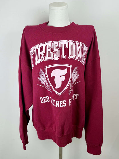 Vintage burgundy Firestone sweater | Laura Stappers Vintage