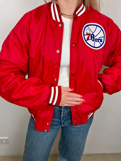 Vintage 76ers satin jacket | Laura Stappers Vintage