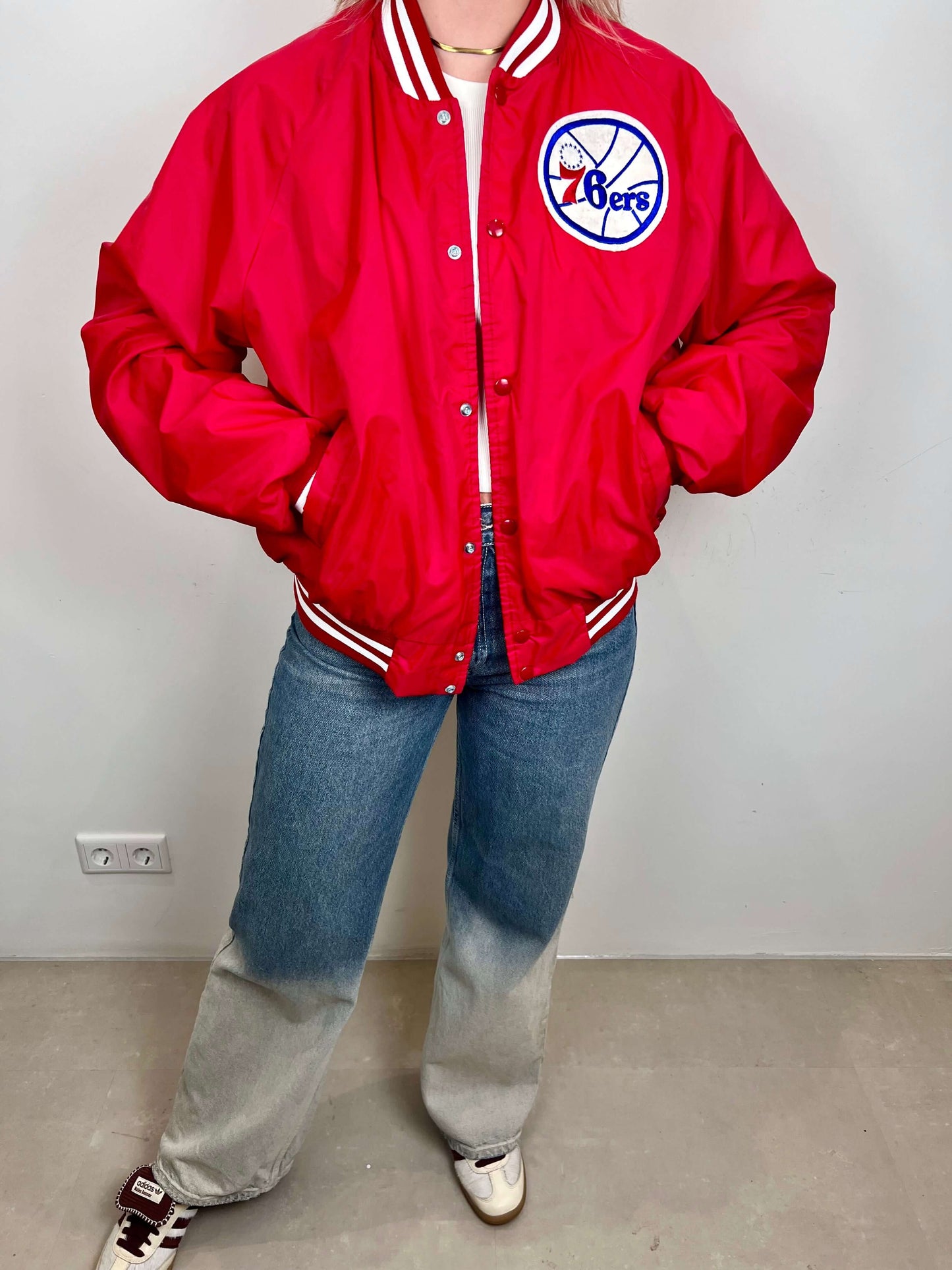 Vintage 76ers satin jacket | Laura Stappers Vintage