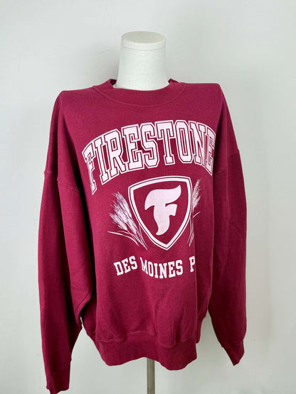 Vintage burgundy Firestone sweater | Laura Stappers Vintage