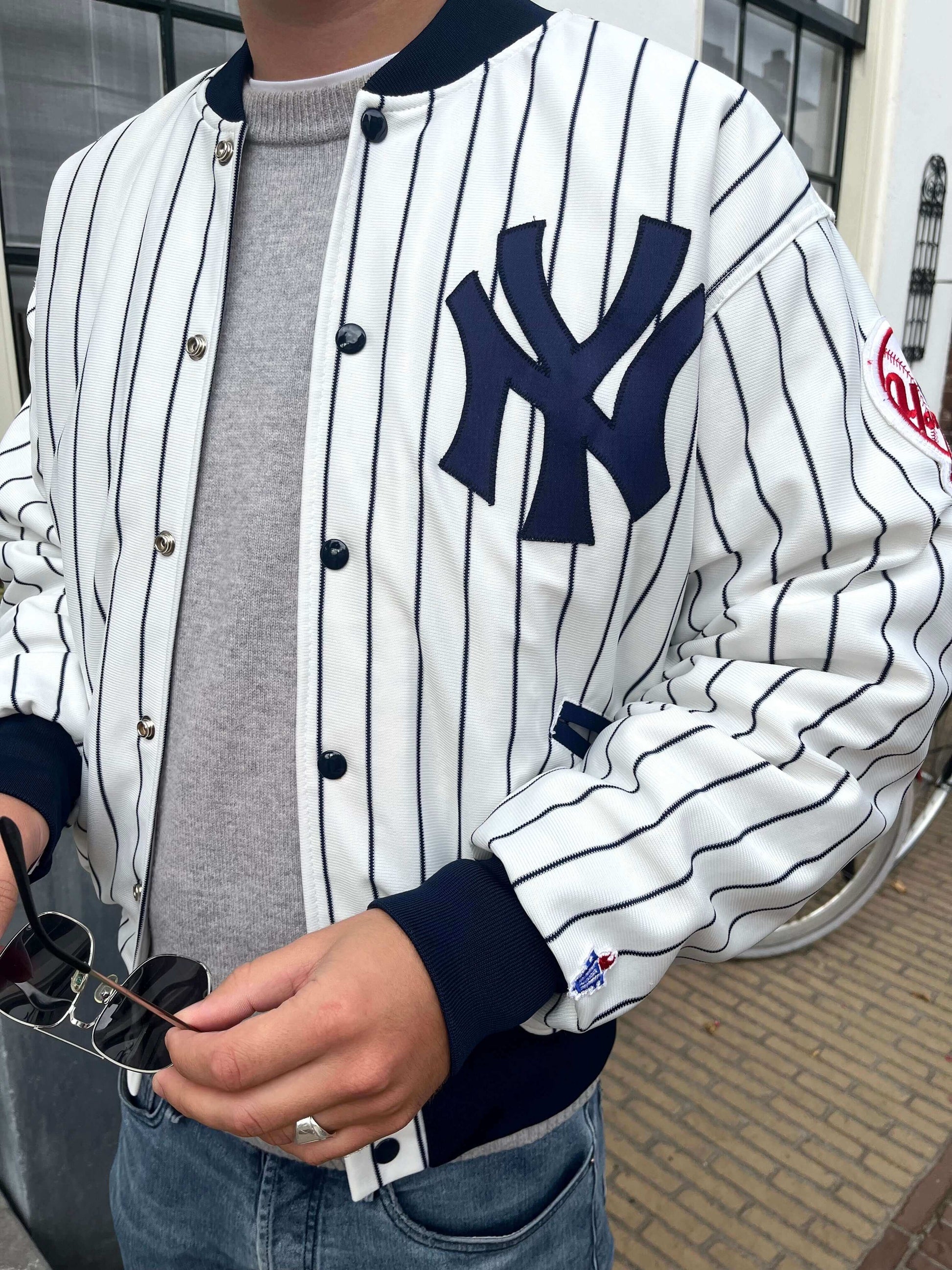 Vintage NY Yankees striped jacket