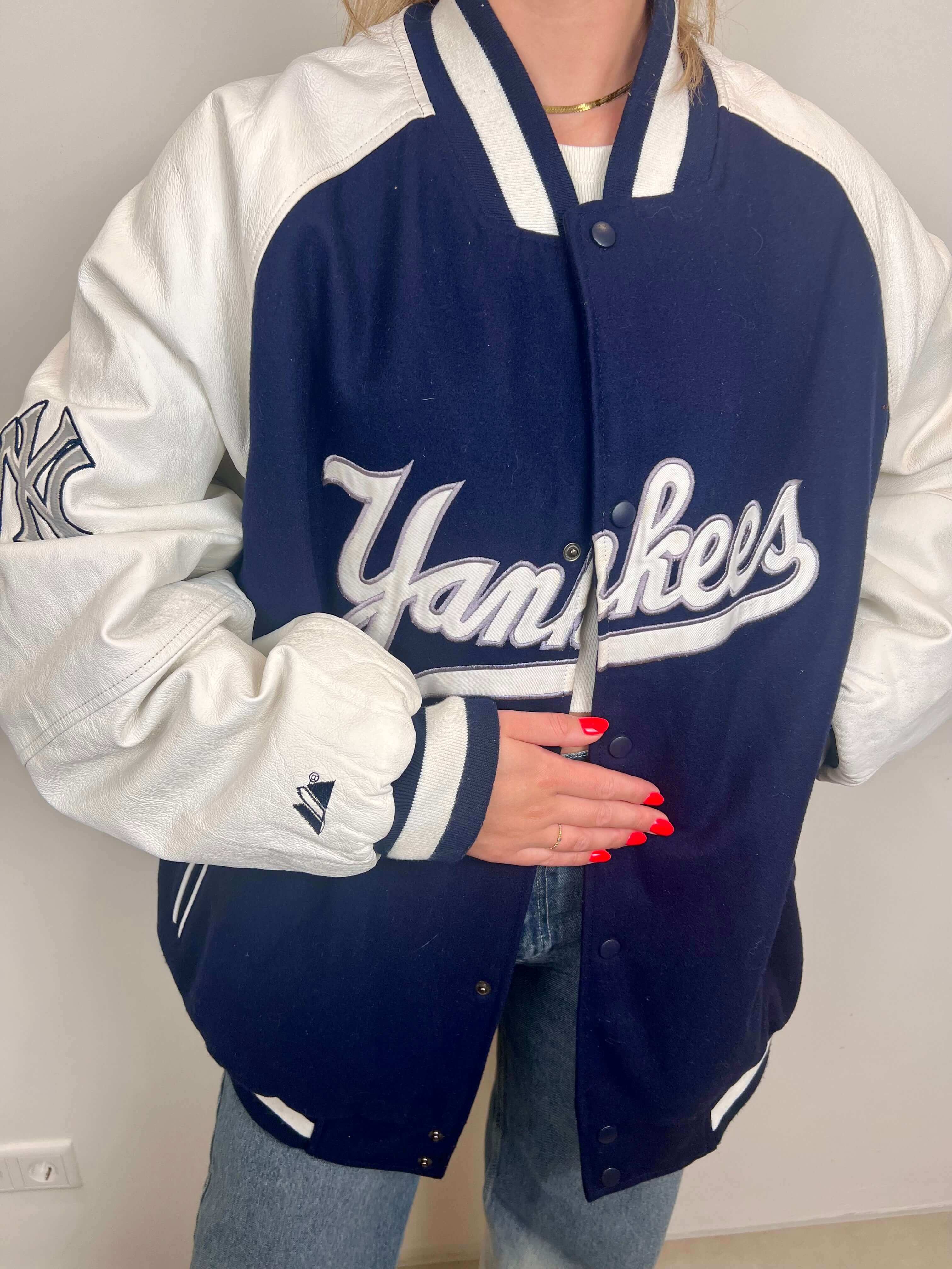 College Jacke der New York Yankees Laura Stappers Vintage