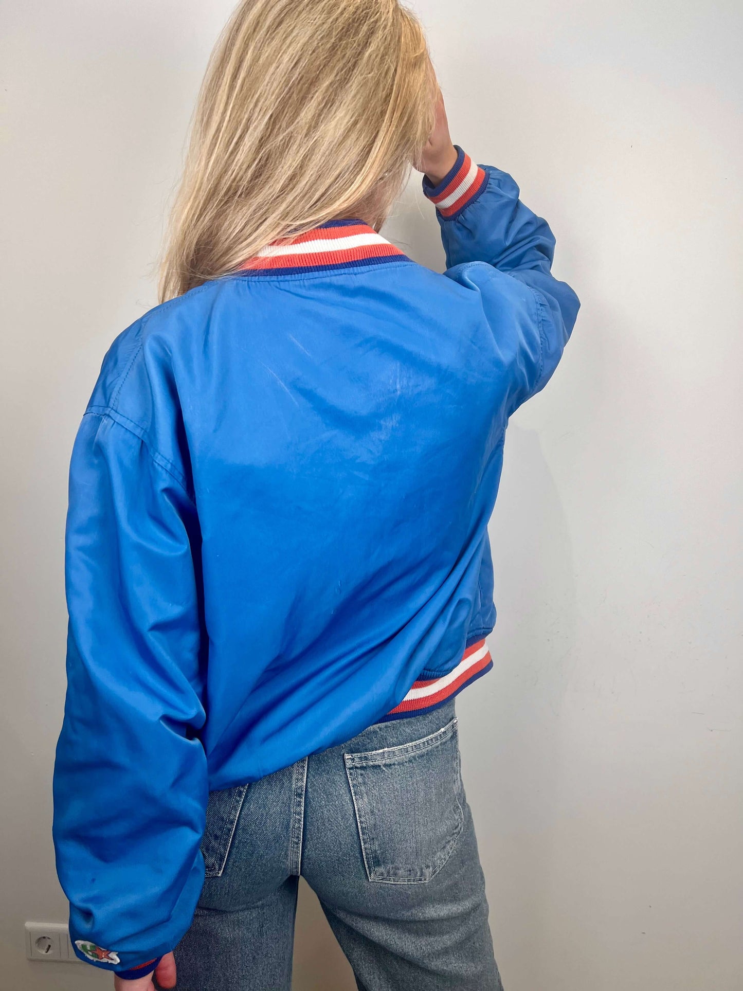 Uniform blue bomber jacket | Laura Stappers Vintage