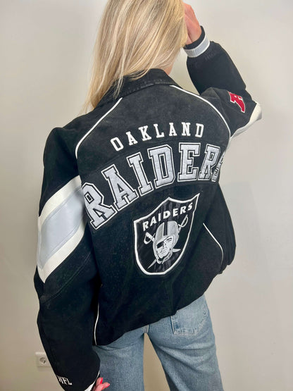 Oakland Raiders suede jacket | Laura Stappers Vintage