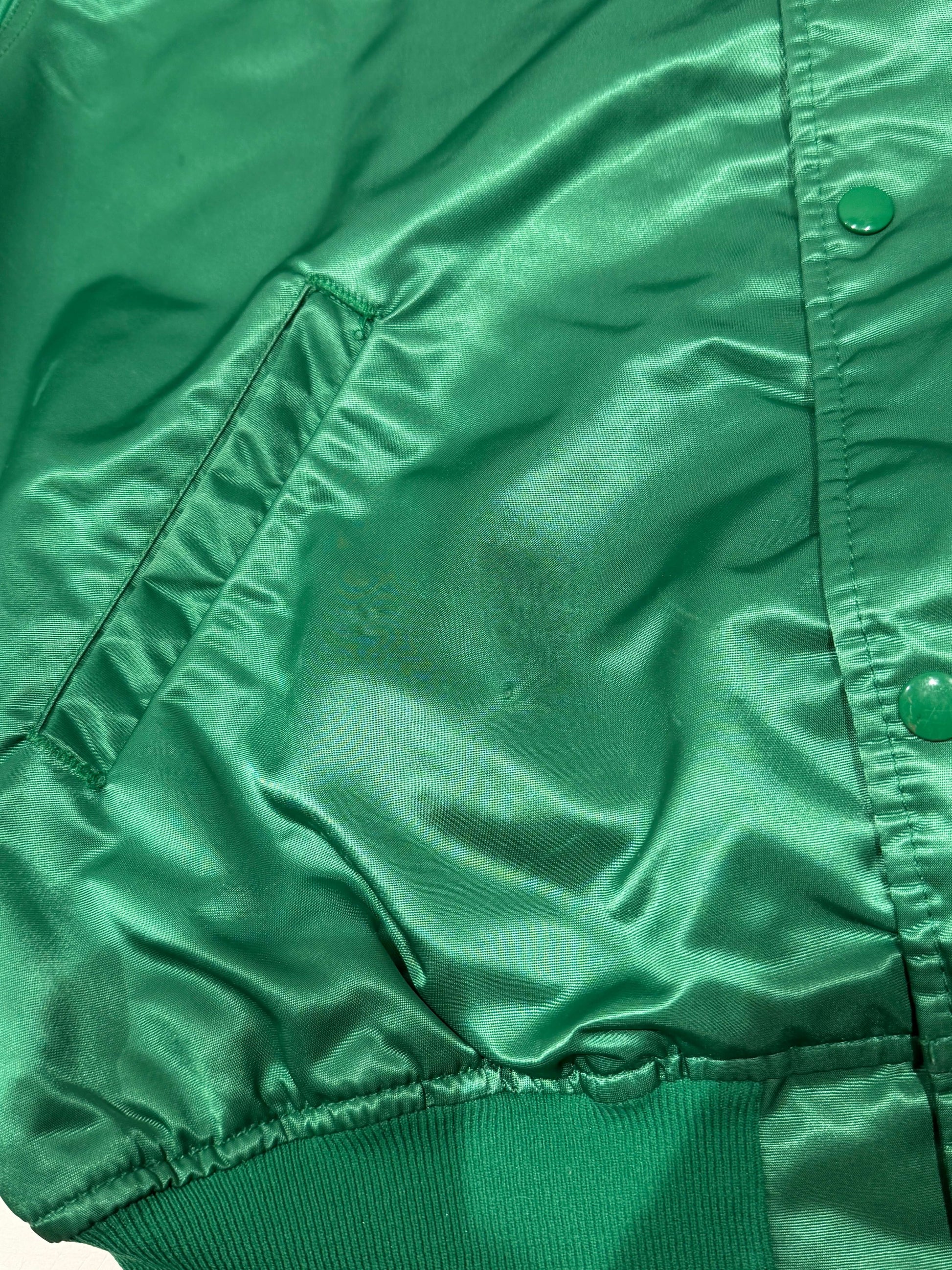 Vintage satin varsity jacket groen | Laura Stappers Vintage