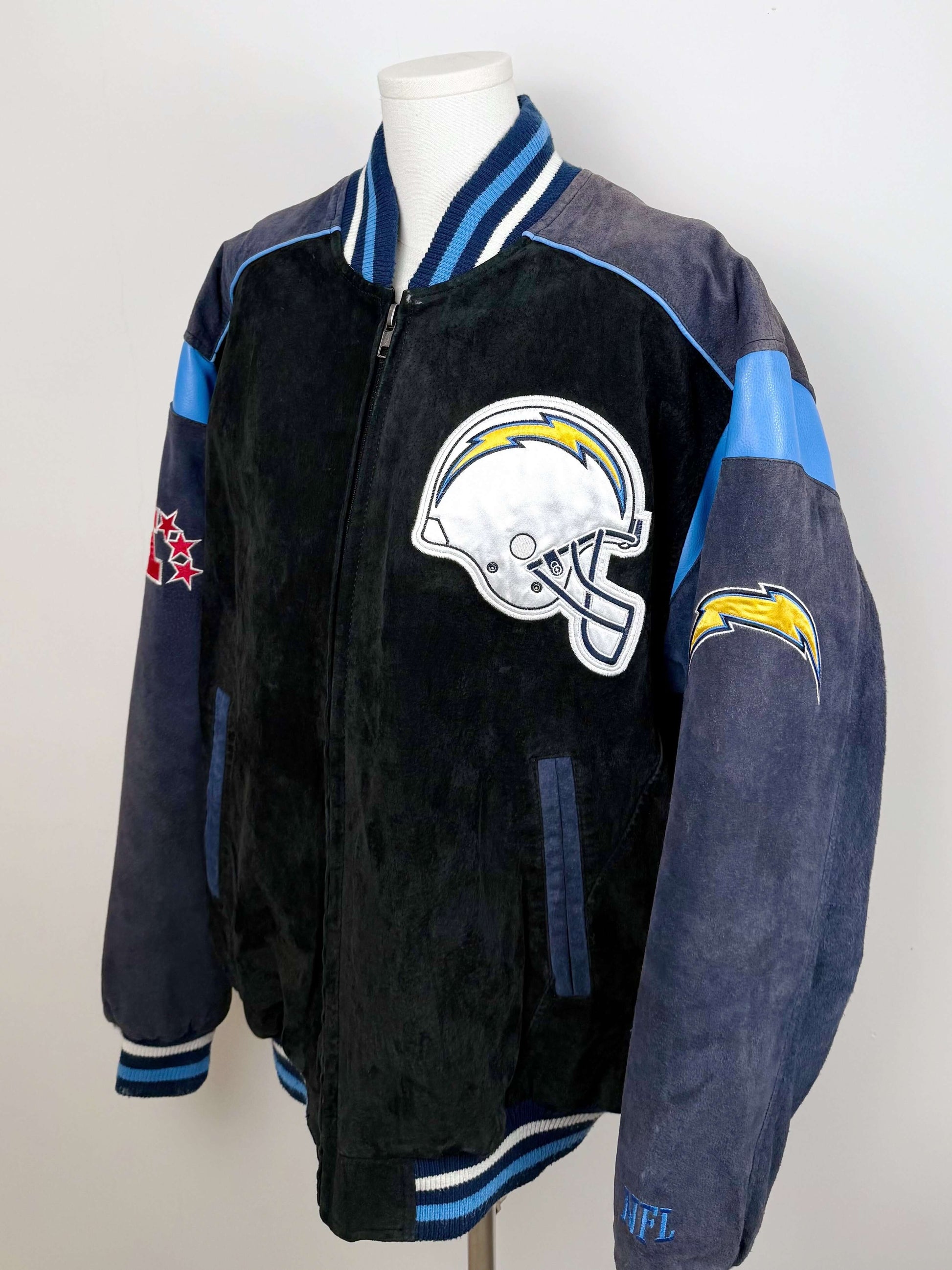 San Diego Chargers suede jacket | Laura Stappers Vintage