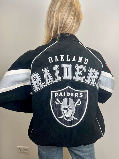 Oakland Raiders suede jacket | Laura Stappers Vintage