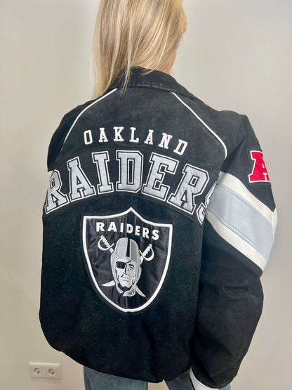 Oakland Raiders suede jacket | Laura Stappers Vintage