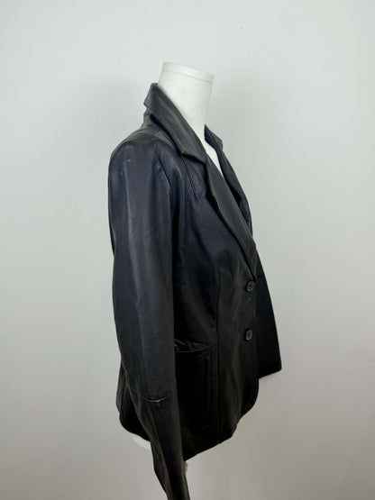 Vintage real leather blazer