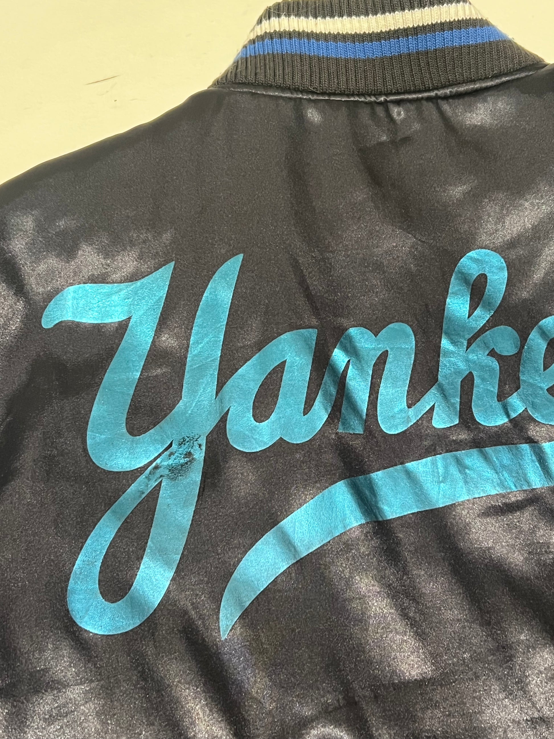 New York Yankees bomber jacket blauw metallic | Laura Stappers Vintage