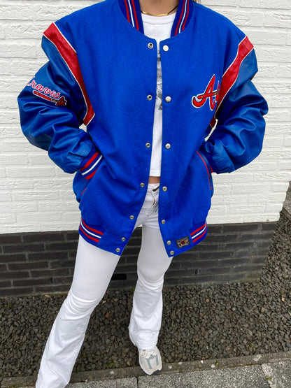 Atlanta Braves bomber jacket reversible | Laura Stappers Vintage