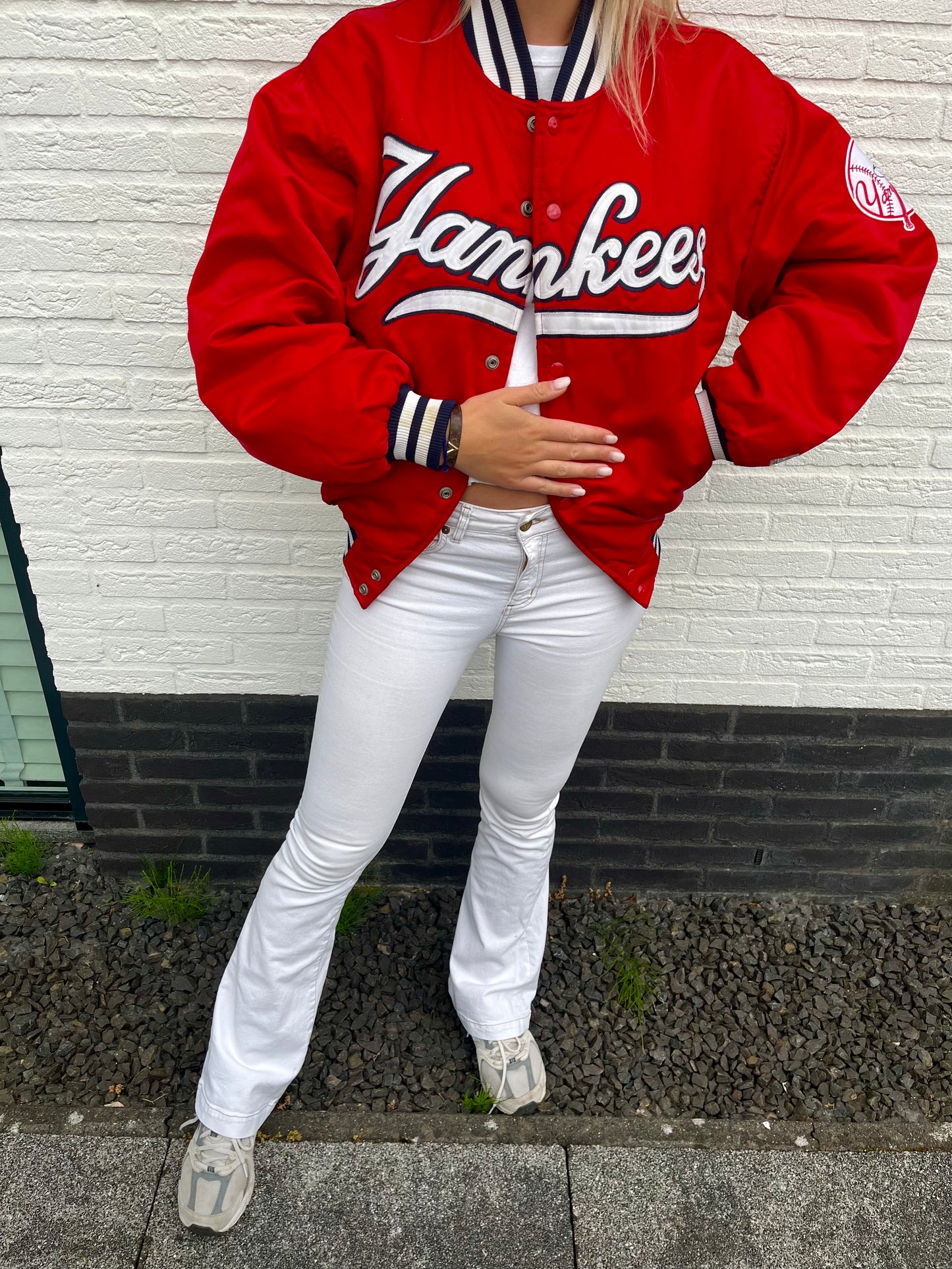 Starter Yankees spell-out bomber red | Laura Stappers Vintage