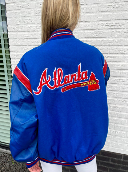 Atlanta Braves bomber jacket reversible | Laura Stappers Vintage