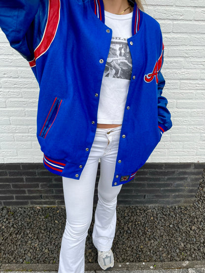 Atlanta Braves bomber jacket reversible | Laura Stappers Vintage