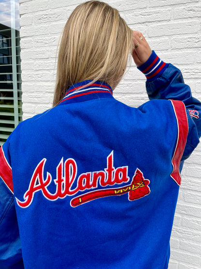 Atlanta Braves bomber jacket reversible | Laura Stappers Vintage