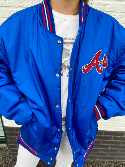 Atlanta Braves bomber jacket reversible | Laura Stappers Vintage