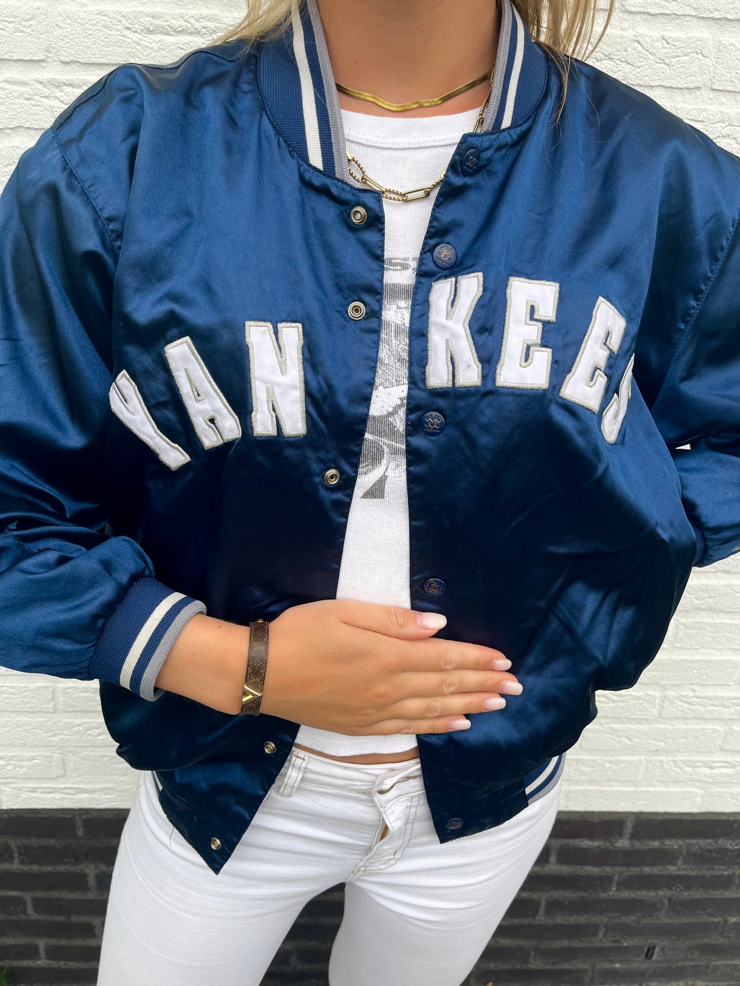 New York Yankees satin bomber | Laura Stappers Vintage