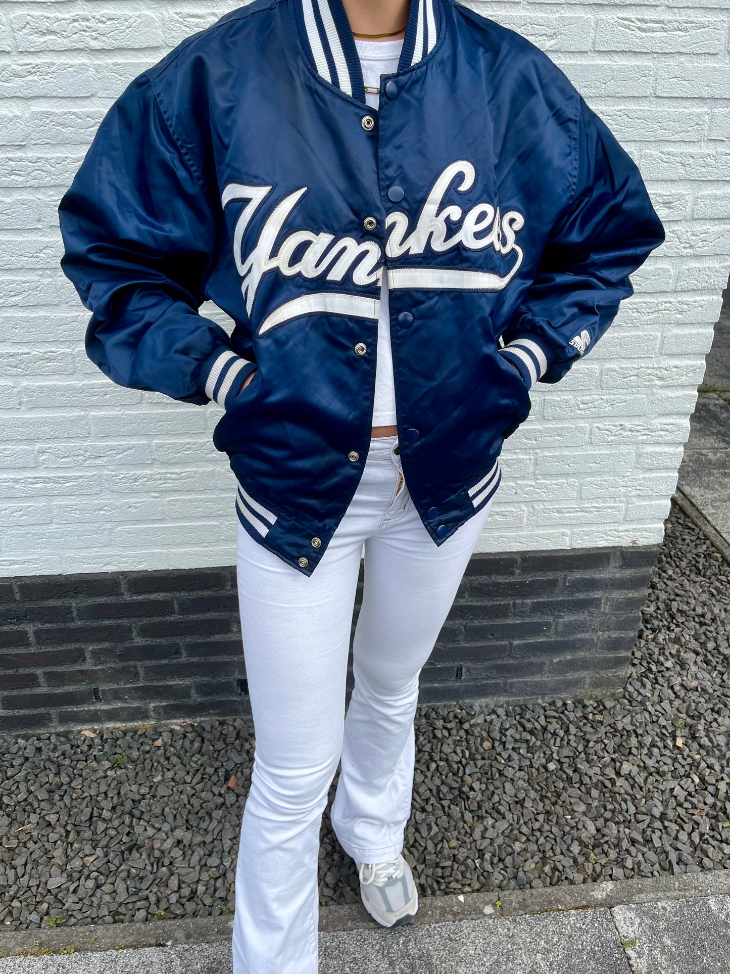 Starter New York Yankees spell-out jacket | Laura Stappers Vintage