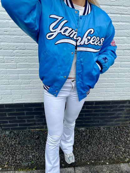 vintage Yankees spell out bomber light blue | Laura Stappers Vintage