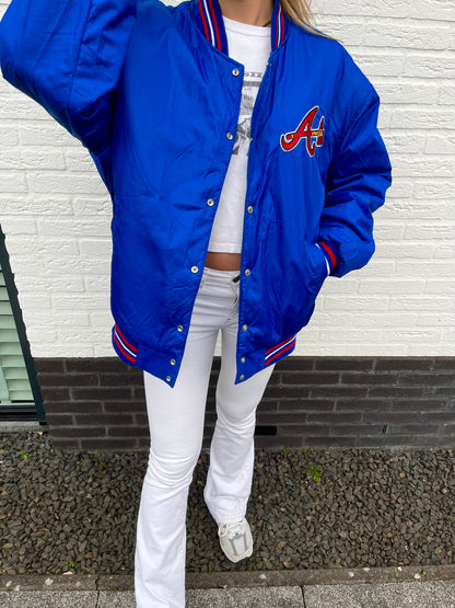 Atlanta Braves bomber jacket reversible | Laura Stappers Vintage