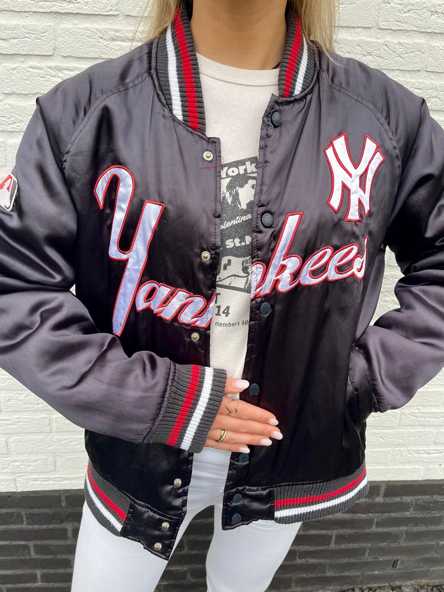 Yankees satin bomber size M