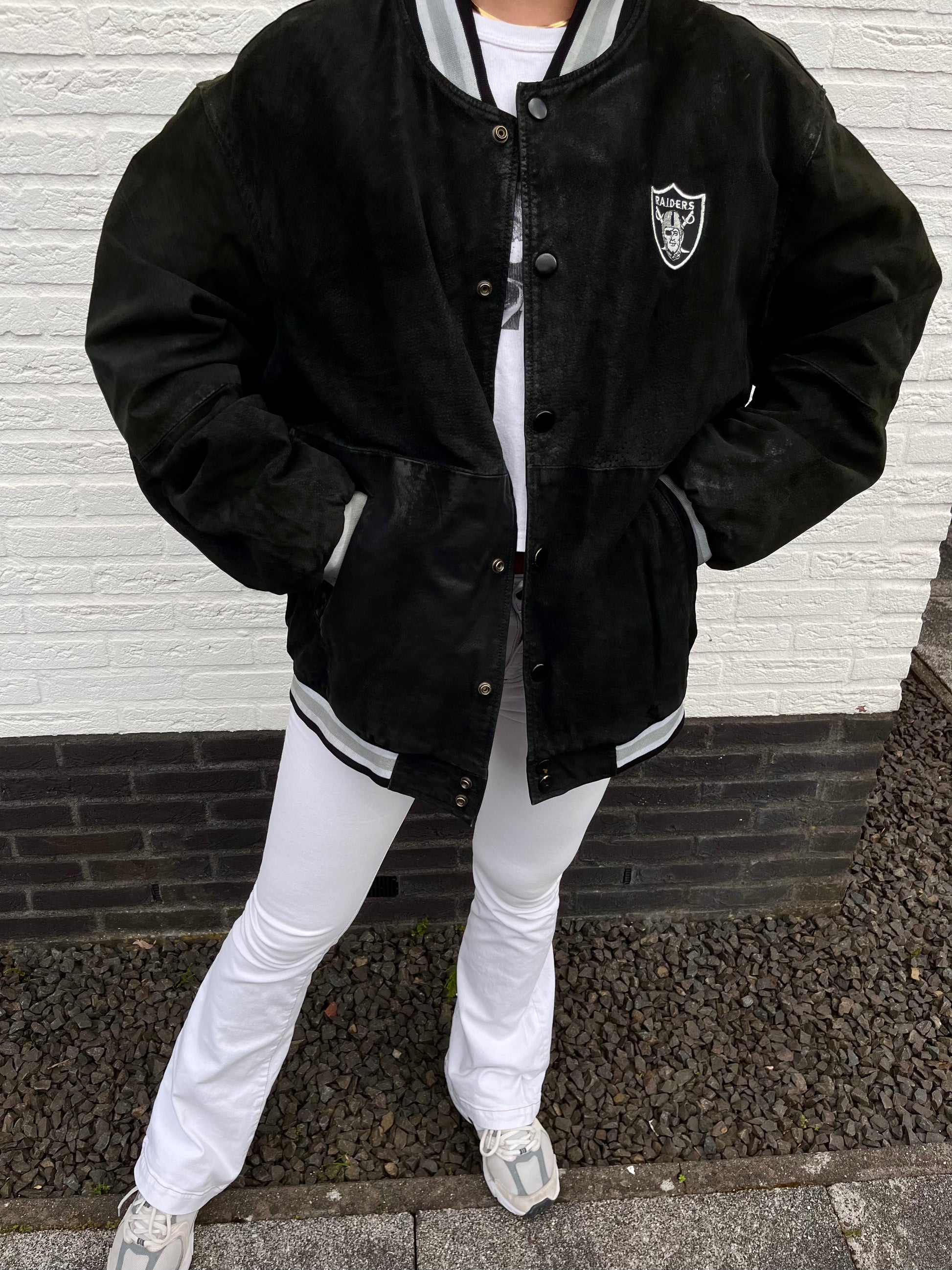 Oakland Raiders NFL Varsity Bomber Jacket - XL – The Vintage Store