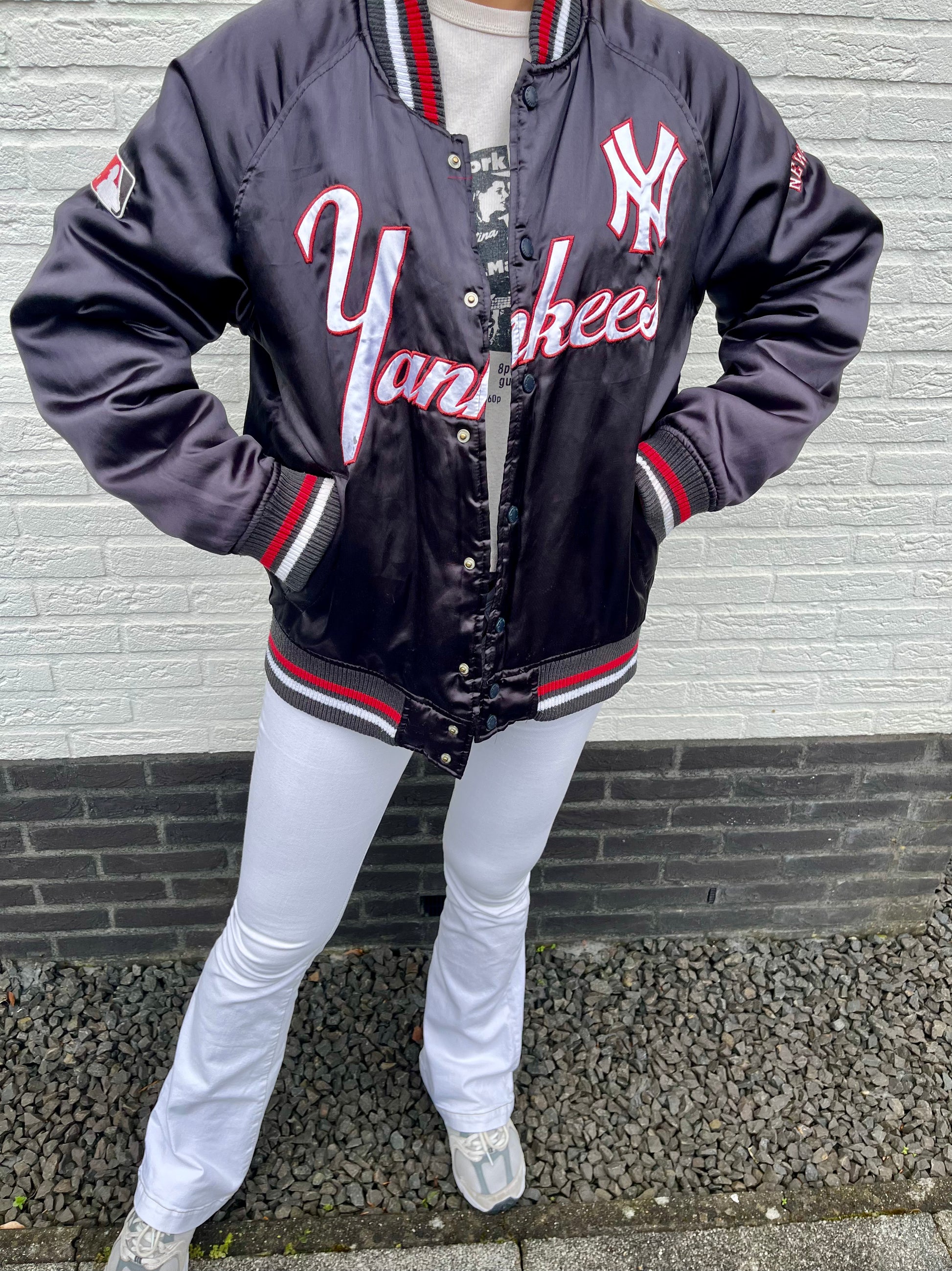 Yankees satin bomber size M