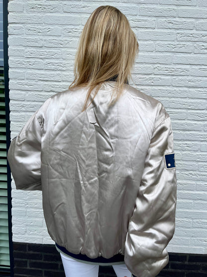 New York Yankees satin metallic bomber | Laura Stappers Vintage