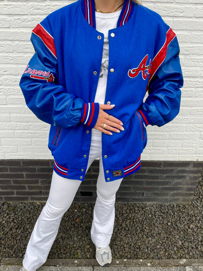 Atlanta Braves bomber jacket reversible | Laura Stappers Vintage