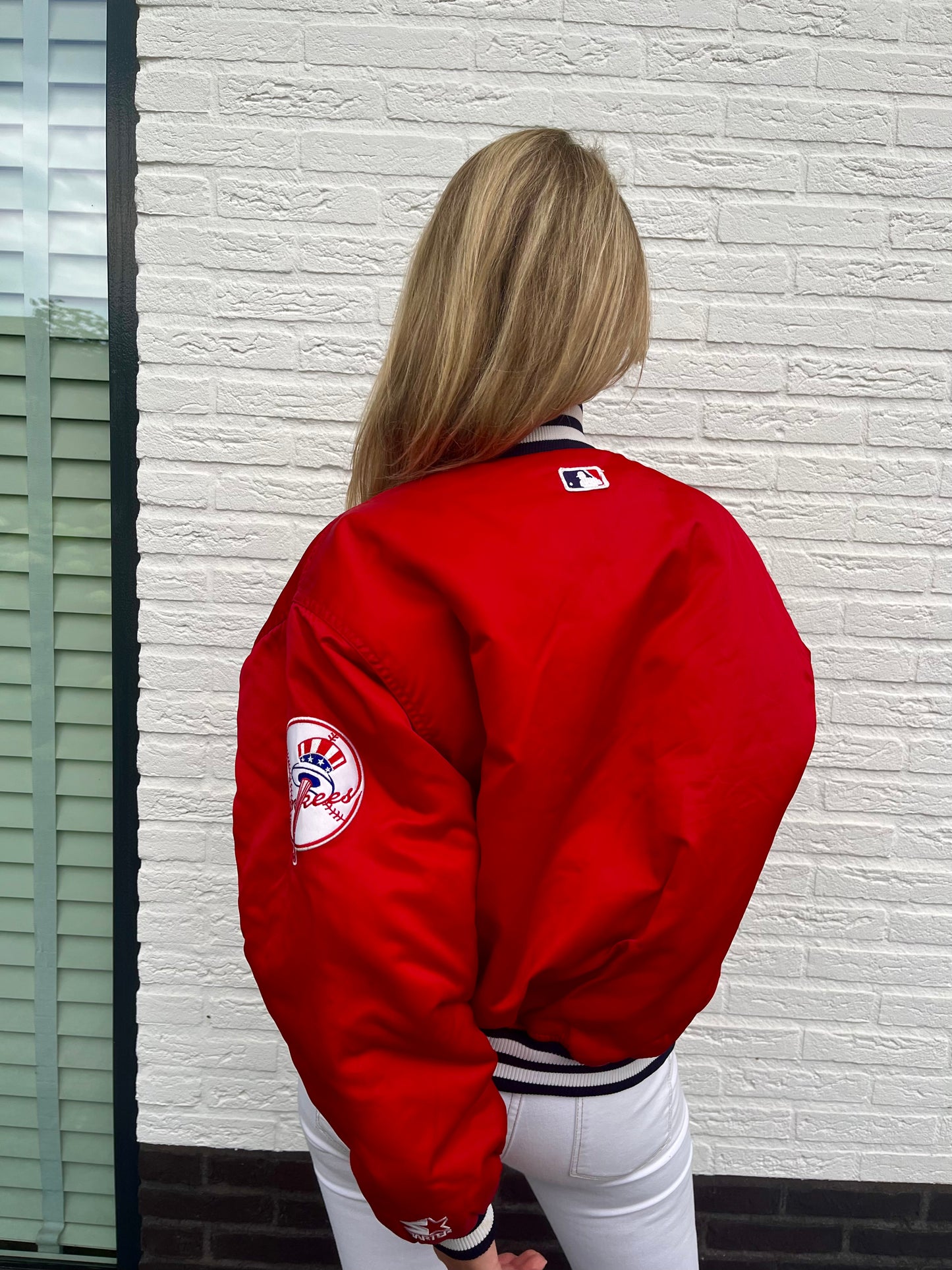 Starter Yankees spell-out bomber red | Laura Stappers Vintage